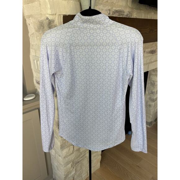 Walter Hagen Women's Geo Crisp Peri Performance 11 UV Suncover 1/4 Zip Size XS - Picture 2 of 5